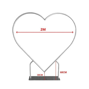 6.5ft Love Heart-Shaped Aluminum Alloy Material Valentine Proposal Wedding arch Backdrop Stand