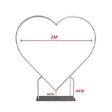 6.5ft Love Heart-Shaped Aluminum Alloy Material Valentine Proposal Wedding arch Backdrop Stand