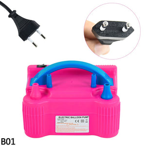 1pc Rose Red Electric Air Balloon Pump Electric Balloon Inflator Pump Portable Air Balloon Blower for Party Ballon Supplies
