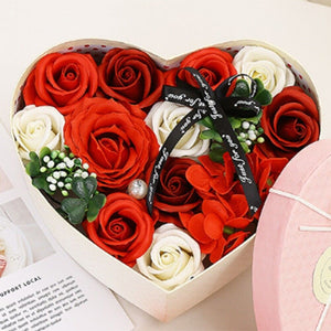 Valentines Day Scented Love Artificial Rose Flower Gift Box Birthday Bouquet